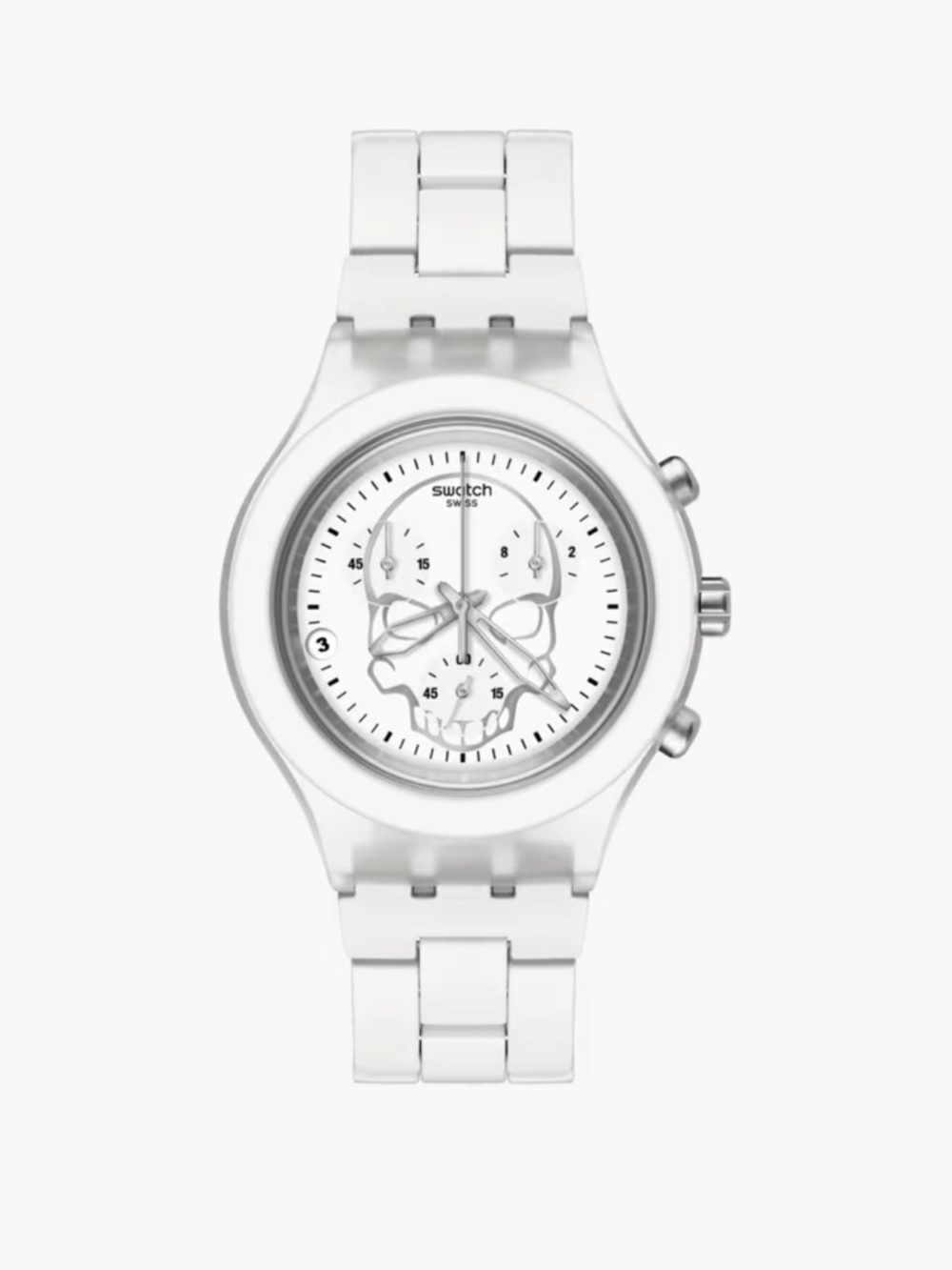 Swatch SVCW4000AG Full Blooded White Skull